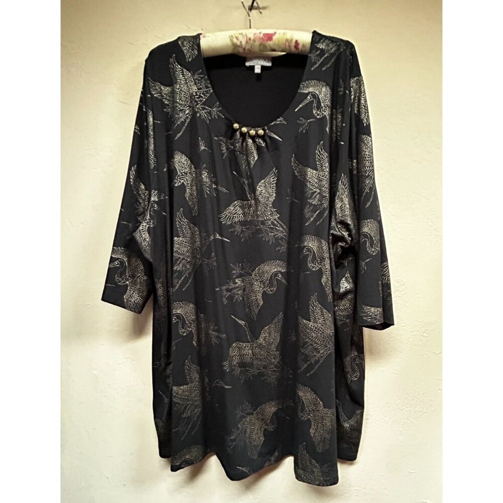 Selection Tunic Top Long Sleeve Sweater for Women Boho Swing Long Blouse 28/30